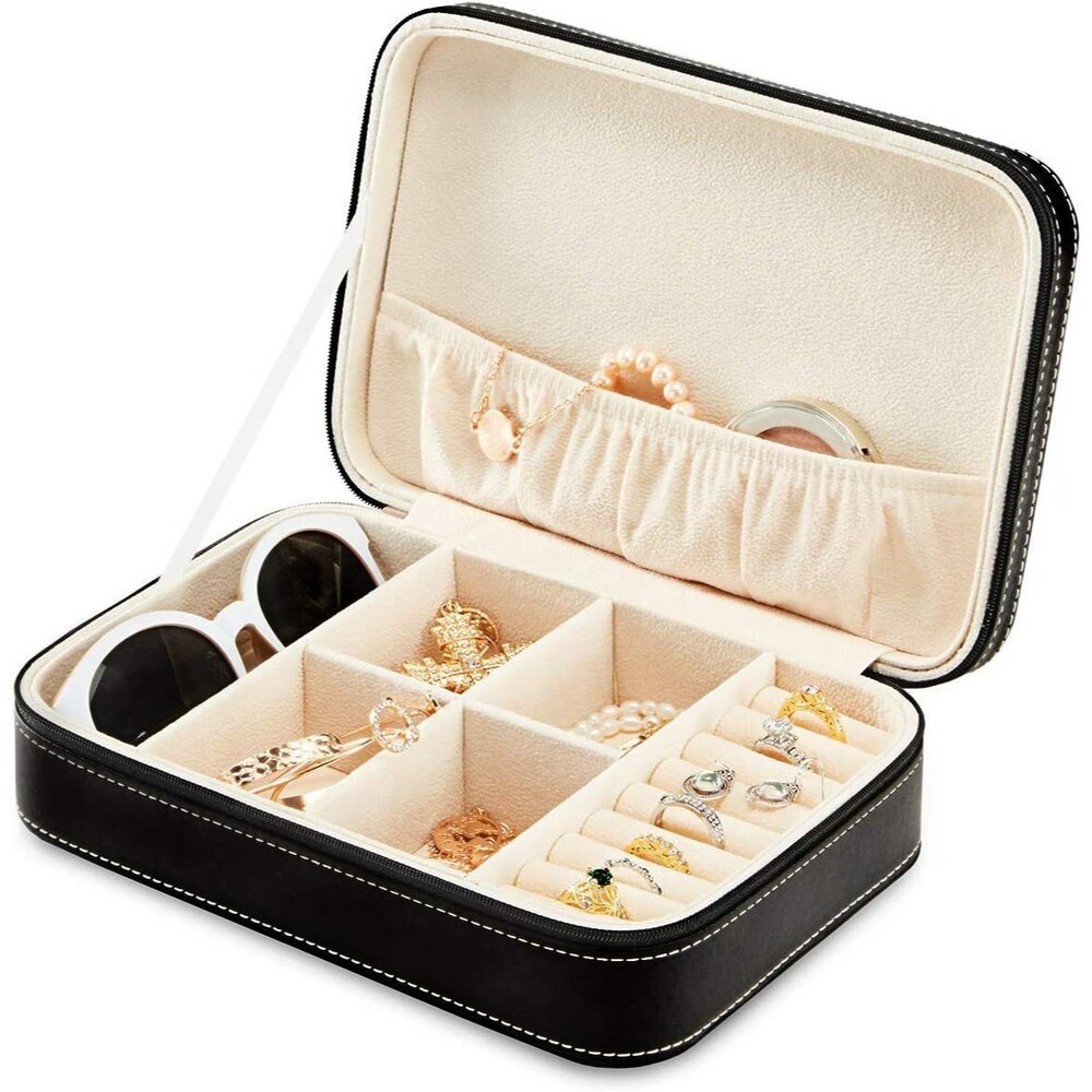 Jewelry Box for Women, Leather Jewelry Storage Box Necklace Organizer & Earring